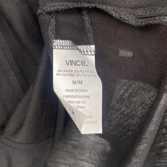 Vince Women’s Size M Black Dolman Sleeve V-Neck Blouse Rayon Knit Lightweight - Picture 7 of 7